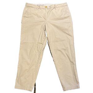 Talbots Girlfriend Chino Women's Size 14p Cream Mid-Rise‎ Classic Costal Chic